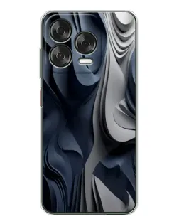 Чехол для ZTE Nubia V70 Design с картинкой «Объемные синие складки»