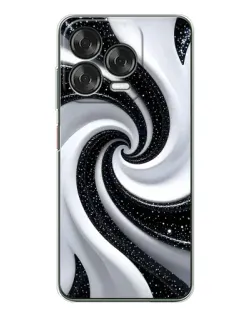 Чехол для ZTE Nubia V70 Design с картинкой «Черно-белая спираль»