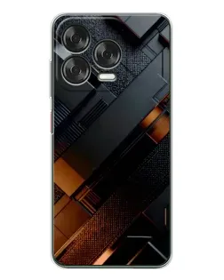 Чехол для ZTE Nubia V70 Design с картинкой «Черные геометрические блоки»