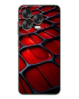 Чехол для ZTE Nubia V70 Design с картинкой «Красная глянцевая сетка»
