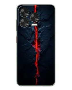 Чехол для ZTE Nubia V70 Design с картинкой «Kрасная лавовая трещина»