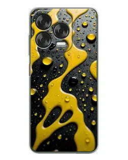 Чехол для ZTE Nubia V70 Design с картинкой «Жидкое желтое золото»