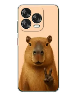 Чехол для ZTE Nubia V70 Design с картинкой «Капибара виктория» Чехол для ZTE Nubia V70 Design с картинкой «Капибара виктория»