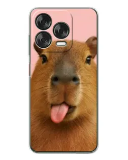 Чехол для ZTE Nubia V70 Design с картинкой «Капибара с языком» Чехол для ZTE Nubia V70 Design с картинкой «Капибара с языком»