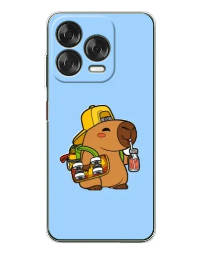 Чехол для ZTE Nubia V70 Design с картинкой «Капибара на скейте»