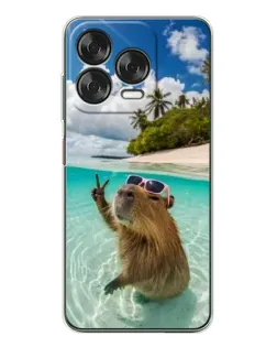 Чехол для ZTE Nubia V70 Design с картинкой «Капибара на море» Чехол для ZTE Nubia V70 Design с картинкой «Капибара на море»