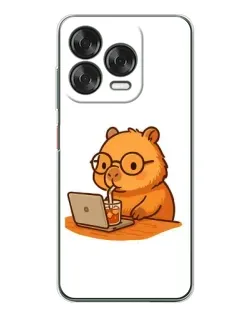Чехол для ZTE Nubia V70 Design с картинкой «Капибара с ноутбуком» Чехол для ZTE Nubia V70 Design с картинкой «Капибара с ноутбуком»