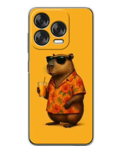 Чехол для ZTE Nubia V70 Design с картинкой «Капибара на отдыхе»