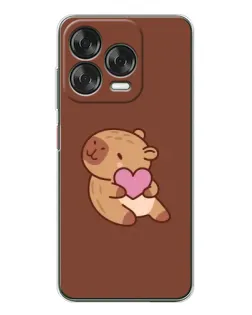 Чехол для ZTE Nubia V70 Design с картинкой «Капибара с сердцем» Чехол для ZTE Nubia V70 Design с картинкой «Капибара с сердцем»