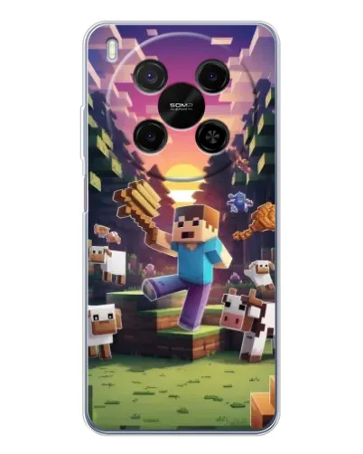 Чехол для ZTE Nubia V70 Max с картинкой «Стив на ферме» Чехол для ZTE Nubia V70 Max с картинкой «Стив на ферме»