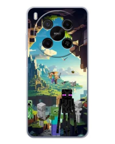 Чехол для ZTE Nubia V70 Max с картинкой «Эндермен в лесу» Чехол для ZTE Nubia V70 Max с картинкой «Эндермен в лесу»