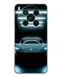 Чехол для ZTE Nubia V70 Max с картинкой «Tesla в неоне»