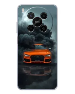 Чехол для ZTE Nubia V70 Max с картинкой «Audi в облаках дыма»