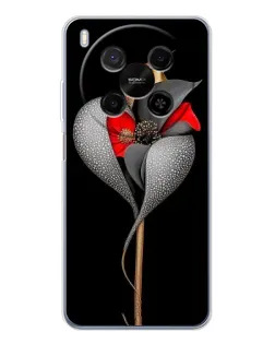 Чохол для ZTE Nubia V70 Max з картинкою «Срібна фантазійна квітка»