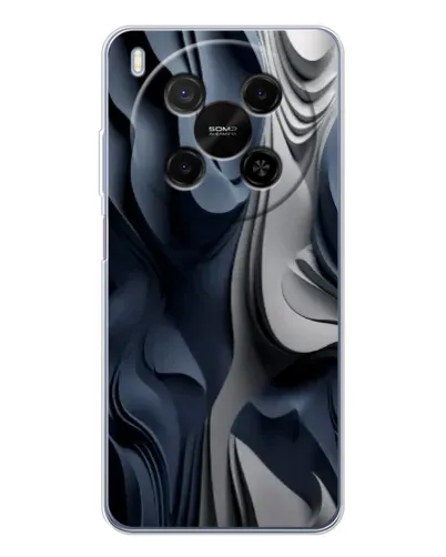 Чехол для ZTE Nubia V70 Max с картинкой «Объемные синие складки»