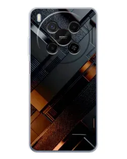 Чехол для ZTE Nubia V70 Max с картинкой «Черные геометрические блоки»