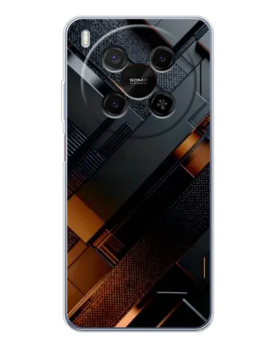 Чехол для ZTE Nubia V70 Max с картинкой «Черные геометрические блоки»