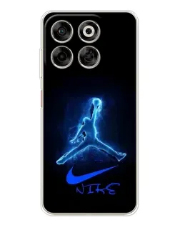 Чехол для ZTE Nubia V70 с картинкой «Jordan Neon Blue»