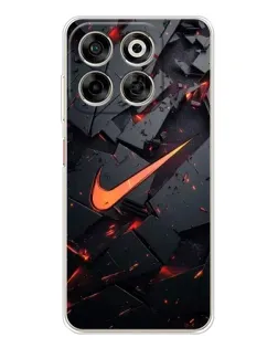 Чехол для ZTE Nubia V70 с картинкой «Nike — эффект разломов»