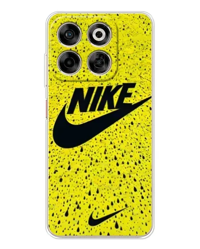 Чехол для ZTE Nubia V70 с картинкой «Желтый текстурный Nike»