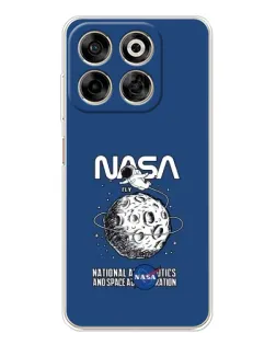 Чехол для ZTE Nubia V70 с картинкой «NASA — лунная миссия»