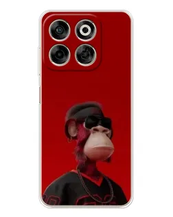 Чехол для ZTE Nubia V70 с картинкой «Bored Ape в красном»