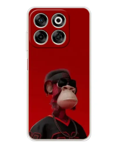 Чехол для ZTE Nubia V70 с картинкой «Bored Ape в красном»