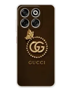 Чехол для ZTE Nubia V70 с картинкой «Gucci — золотая бабочка»