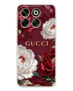 Чохол для ZTE Nubia V70 з картинкою «Gucci — бордові троянди»