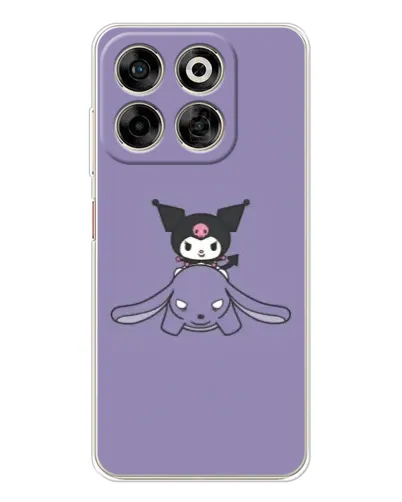 Чехол для ZTE Nubia V70 с картинкой «Kuromi на лиловом фоне»