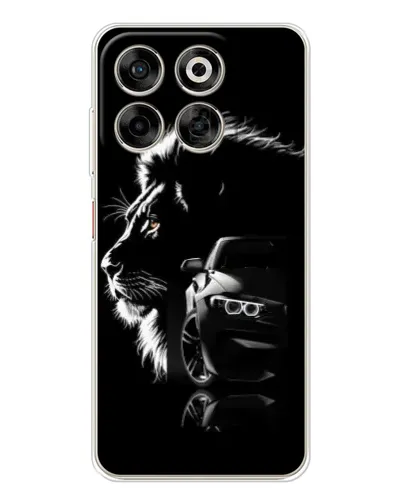 Чехол для ZTE Nubia V70 с картинкой «BMW и лев»