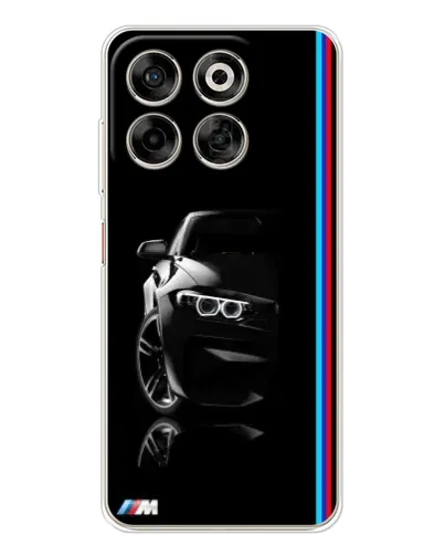 Чехол для ZTE Nubia V70 с картинкой «Силуэт BMW в темноте»