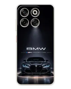 Чехол для ZTE Nubia V70 с картинкой «BMW сквозь ночной город»