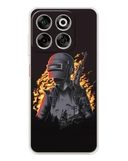 Чехол для ZTE Nubia V70 с картинкой «PUBG — огненный силуэт»