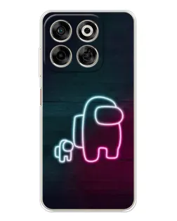 Чехол для ZTE Nubia V70 с картинкой «Among Us неон-арт»