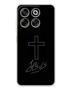 Чохол для ZTE Nubia V70 з картинкою «Графічний хрест Jesus»