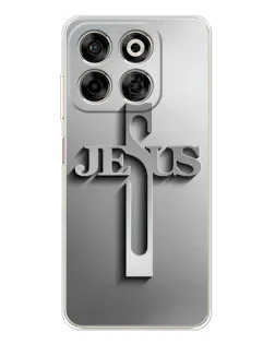 Чохол для ZTE Nubia V70 з картинкою «Металевий хрест Jesus»