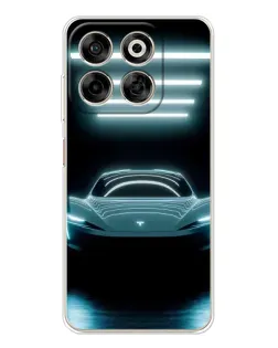 Чехол для ZTE Nubia V70 с картинкой «Tesla в неоне»