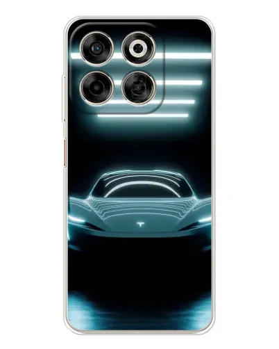 Чехол для ZTE Nubia V70 с картинкой «Tesla в неоне»
