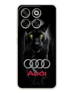 Чехол для ZTE Nubia V70 с картинкой «Пантера и Audi»