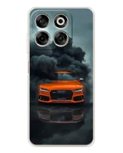 Чехол для ZTE Nubia V70 с картинкой «Audi в облаках дыма»