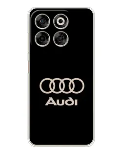 Чехол для ZTE Nubia V70 с картинкой «Audi — золотой логотип»