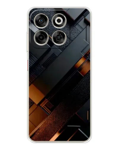 Чехол для ZTE Nubia V70 с картинкой «Черные геометрические блоки»