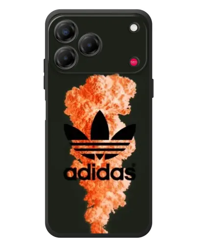 Чехол для ZTE Nubia V80 Design с картинкой «Оранжевый дым Adidas»