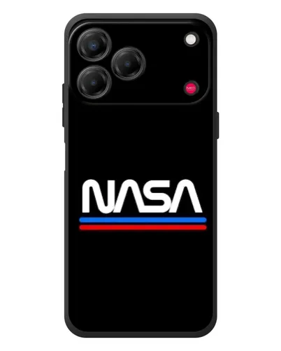 Чехол для ZTE Nubia V80 Design с картинкой «NASA — классика Red Blue»