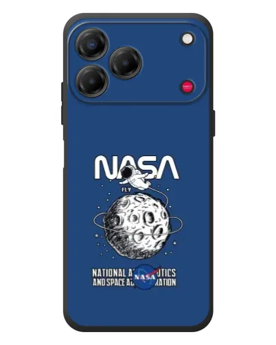 Чехол для ZTE Nubia V80 Design с картинкой «NASA — лунная миссия»