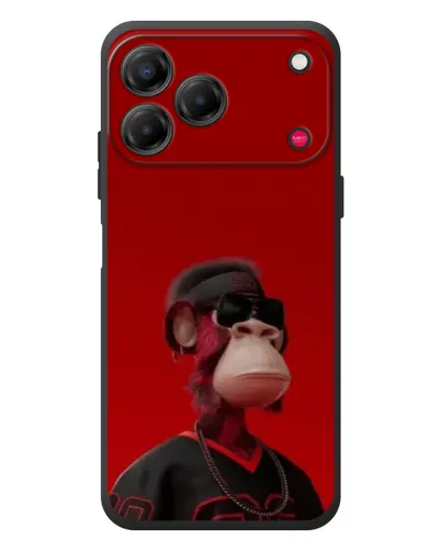Чехол для ZTE Nubia V80 Design с картинкой «Bored Ape в красном»