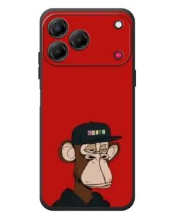Чехол для ZTE Nubia V80 Design с картинкой «Bored Ape — красный фон» Чехол для ZTE Nubia V80 Design с картинкой «Bored Ape — красный фон»