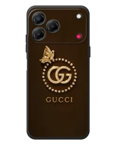 Чехол для ZTE Nubia V80 Design с картинкой «Gucci — золотая бабочка»
