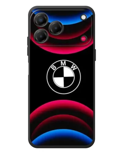 Чехол для ZTE Nubia V80 Design с картинкой «Логотип BMW и неоновые дуги»